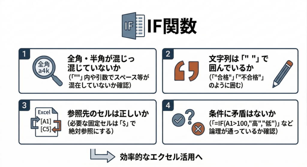 IF関数導入時のチェックリスト